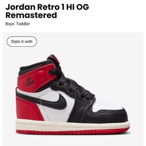 Nike Toddler High-Top Sneakers - Black, White, Red